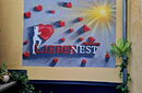 Wandbild Terrasse Liebesnest